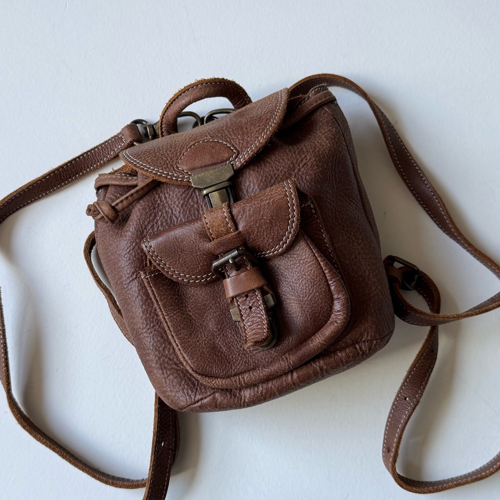 Vintage Roots Leather Mini Backpack